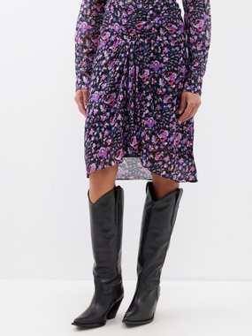 Marant Etoile Gibsi paisley-print cotton-voile midi skirt