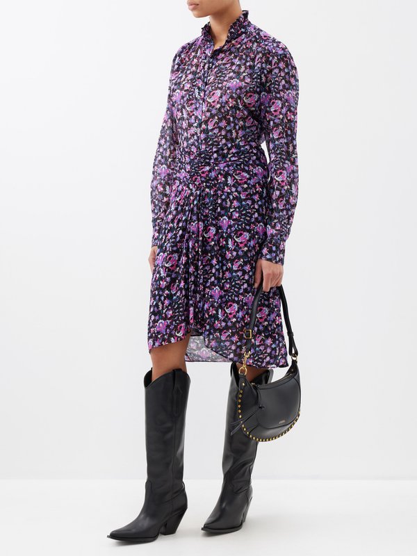 Marant Etoile Gibsi paisley-print cotton-voile midi skirt