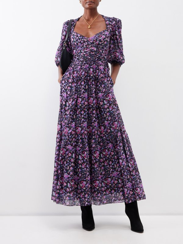 Marant Etoile Leonzia floral-print cotton midi dress