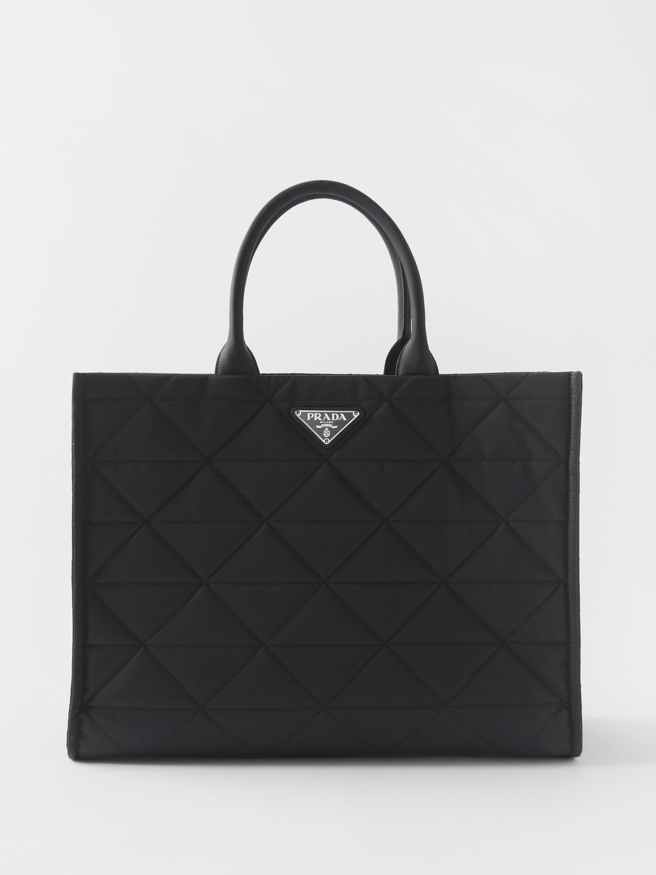 Prada Quilted Re-nylon Tote Bag in Black
