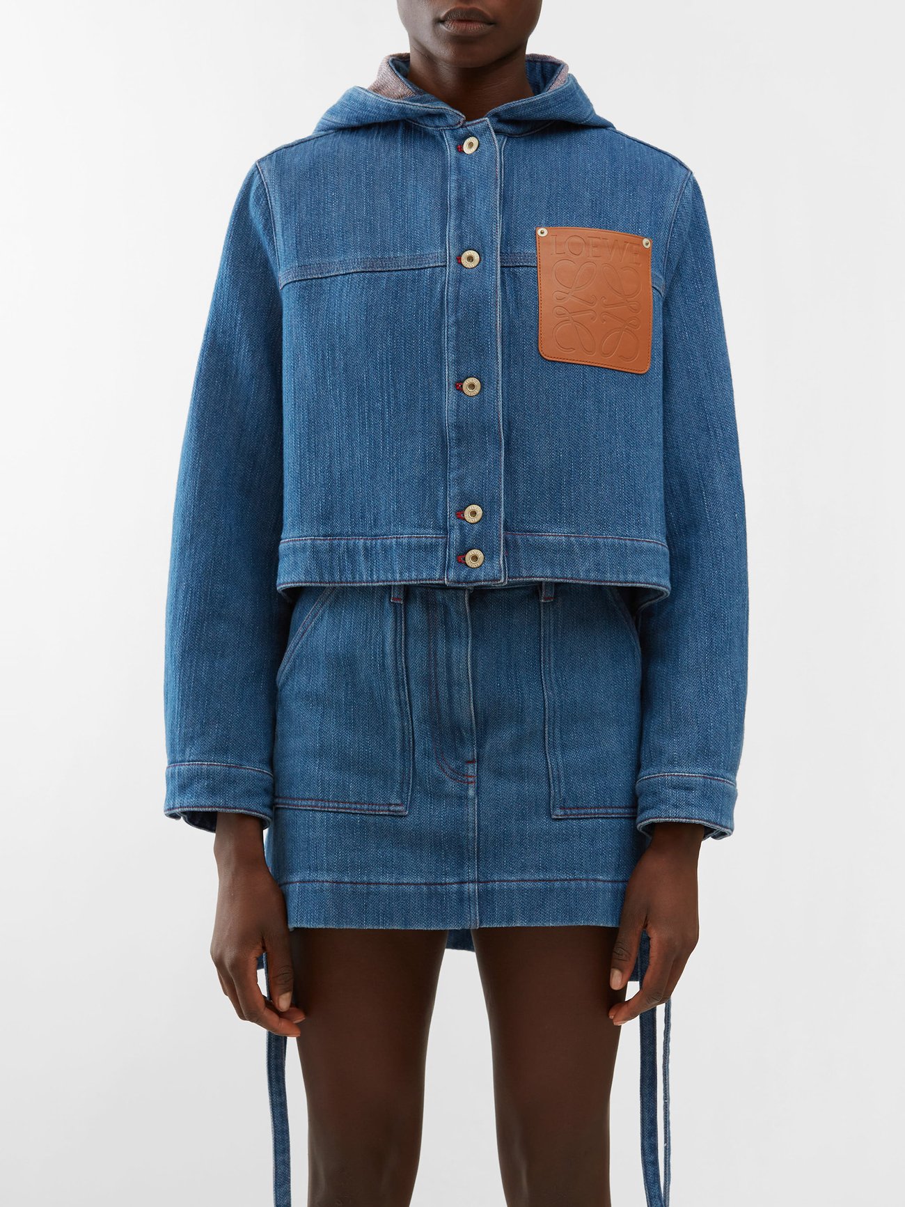 Gucci logo-patch Denim Shirt - Blue