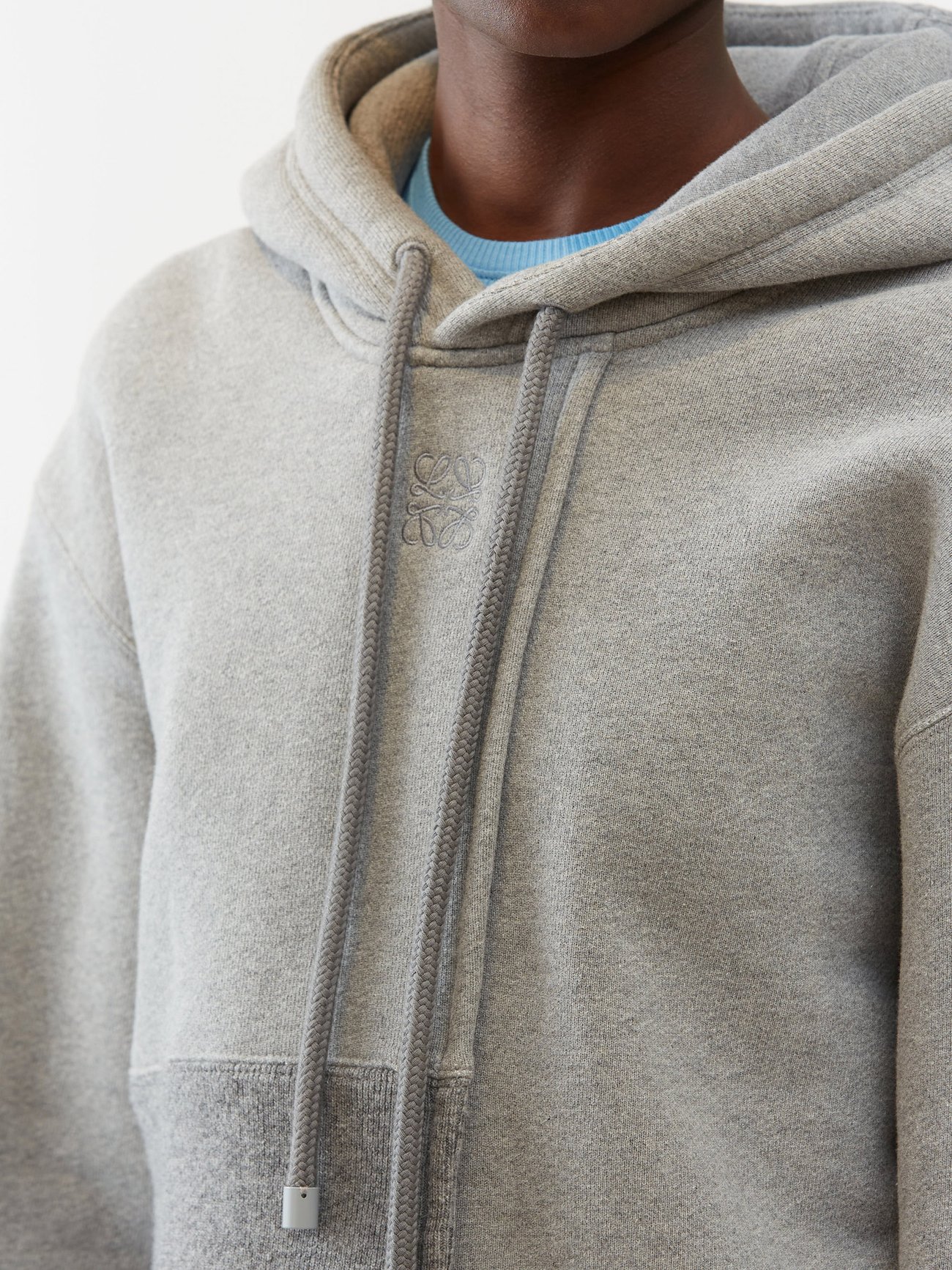 LOEWE Asymmetric cotton-jersey hoodie