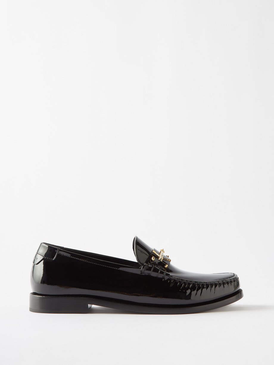 Black Le Loafer patent-leather penny loafers | Saint Laurent