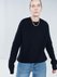 Crew neck wool and cashmere-blend ribbed jumper