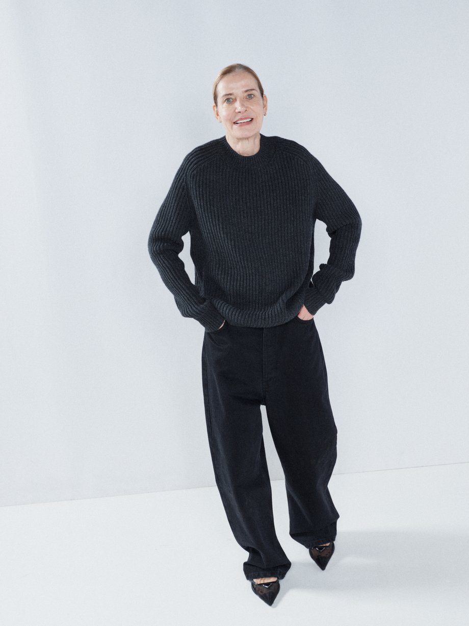 Raey Crew neck wool and cashmere-blend ribbed jumper