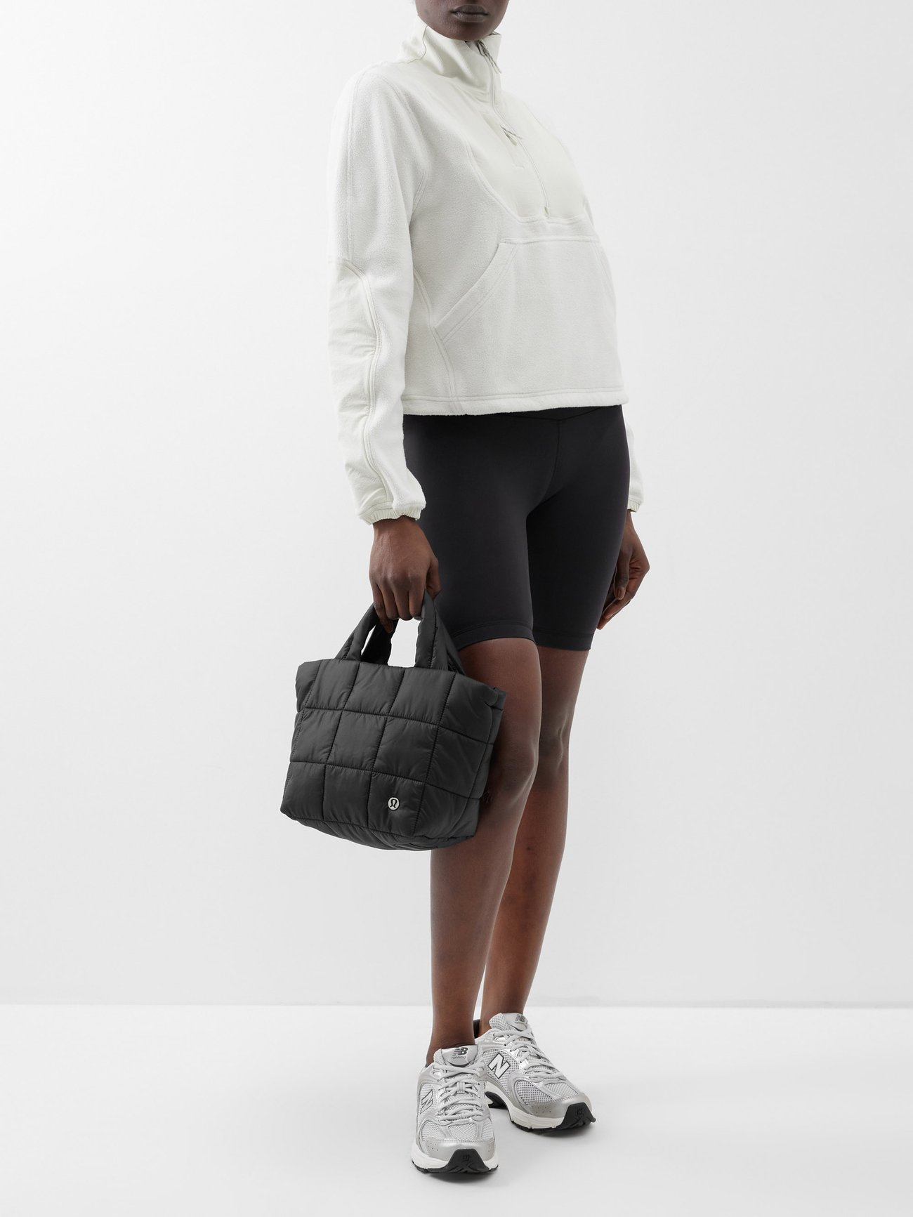 Black Quilted Grid ripstop cross-body bag, lululemon