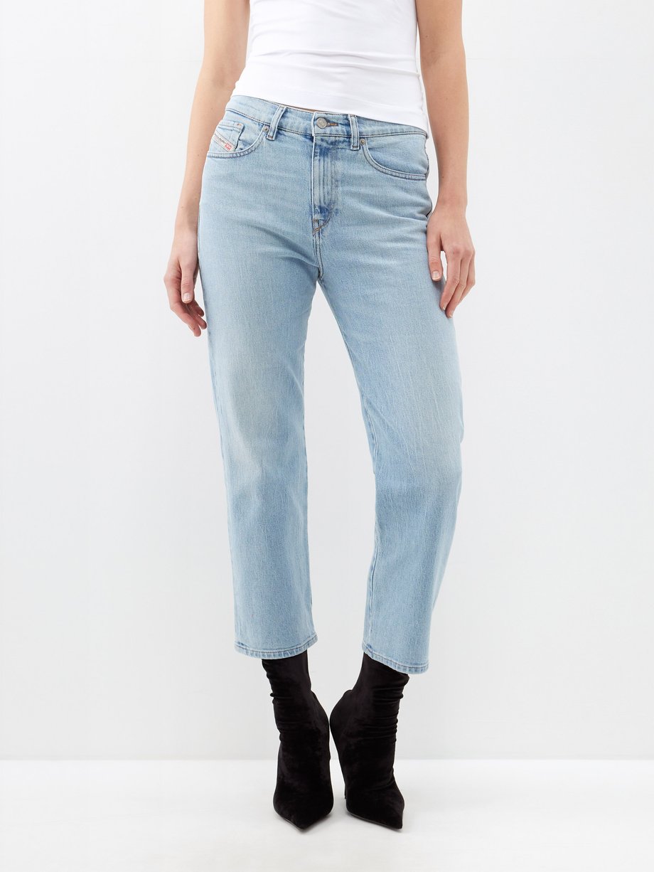 Diesel Air cotton-blend straight-leg jeans