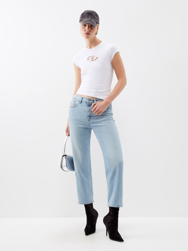 Diesel Air cotton-blend straight-leg jeans
