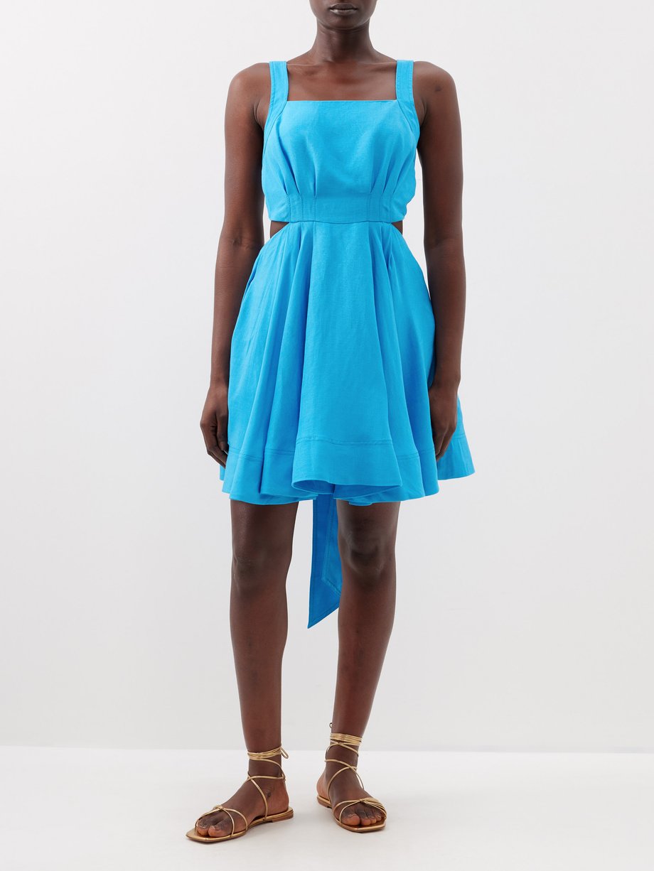 Clara Tie Back Mini Dress | Azure Blue | Aje – Aje ROW
