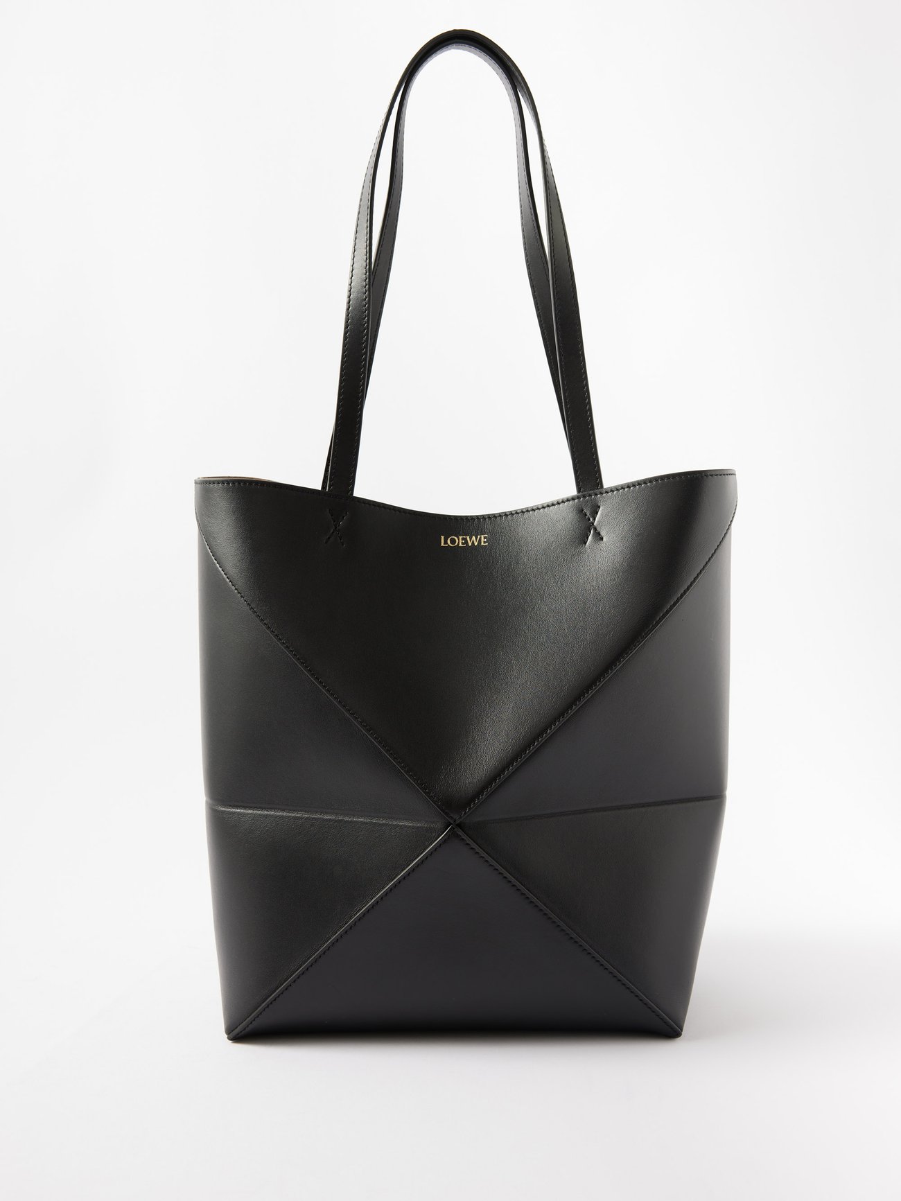 Loewe Hammock Medium Leather Tote Bag in Gray