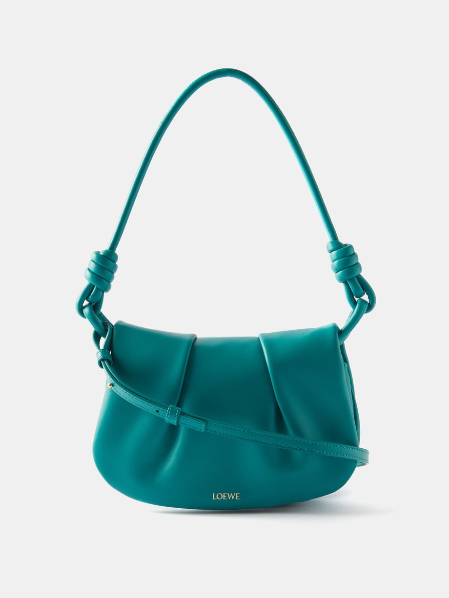 Green Paseo leather shoulder bag | LOEWE | MATCHES UK