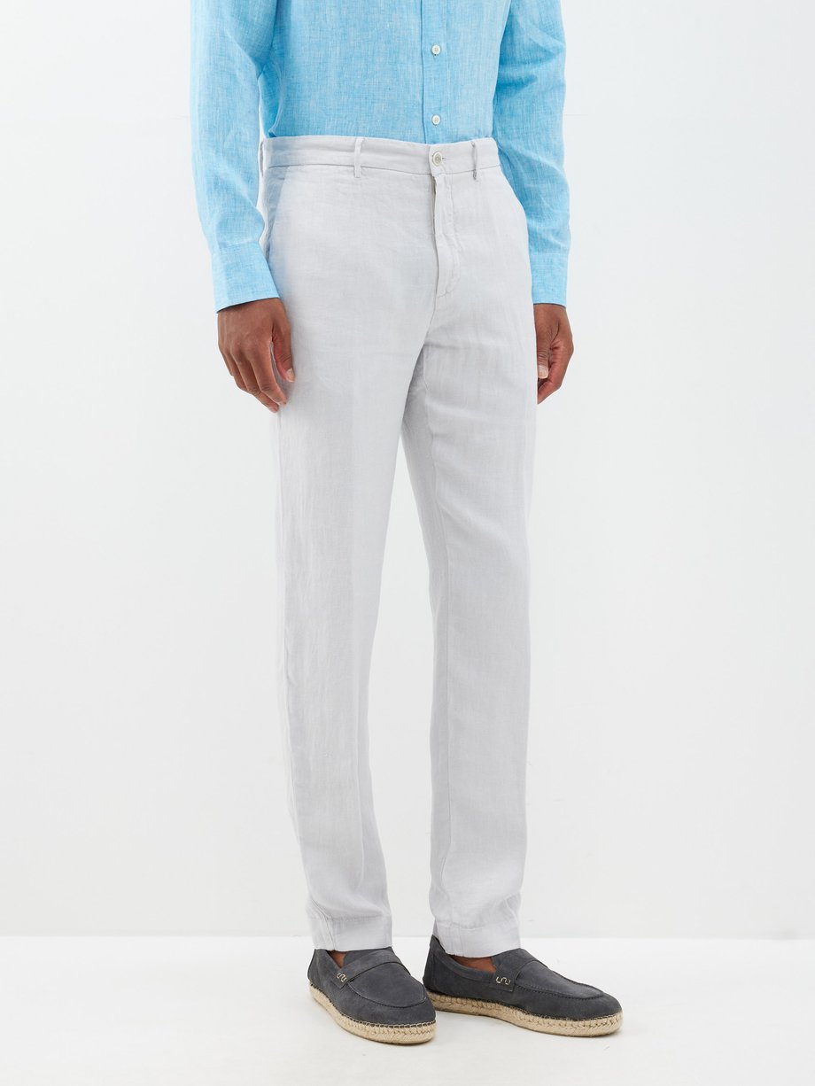 Buy Parx Medium Grey Slim Fit Linen Trouser Online at Low Prices in India -  Paytmmall.com