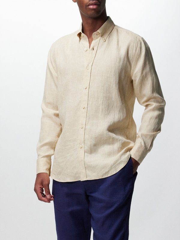 120% Lino Buttoned-down linen shirt