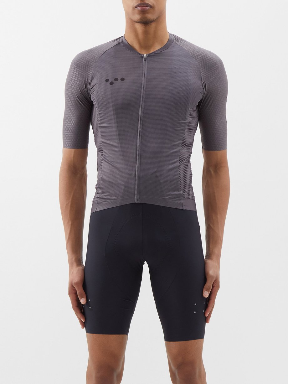 Grey Pursuit short-sleeved cycling jersey | Pedla | MATCHES UK