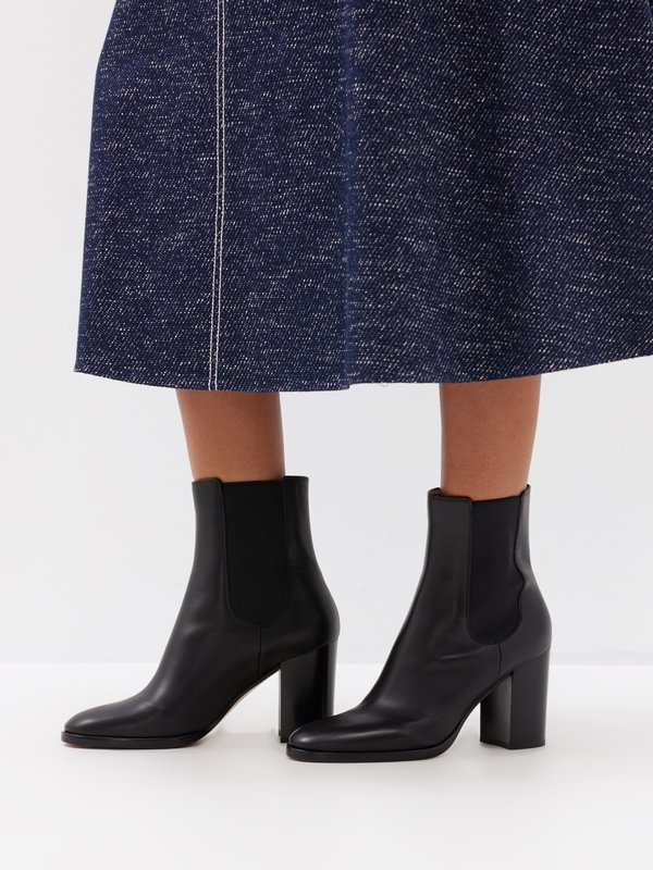 Black Joelle 85 leather Chelsea boots | Gianvito Rossi | MATCHES UK