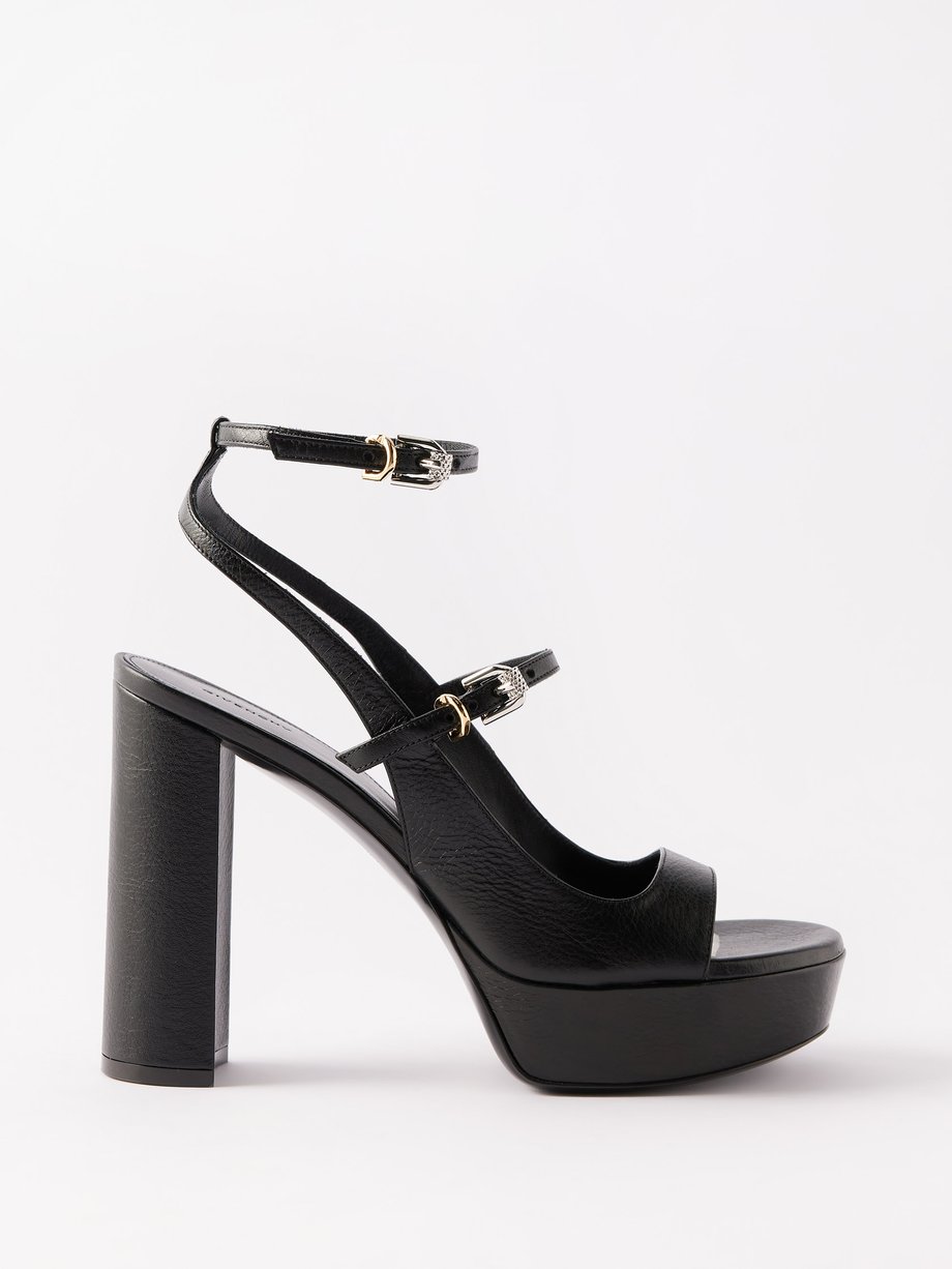 Black Voyou 115 leather platform sandals | Givenchy | MATCHES UK
