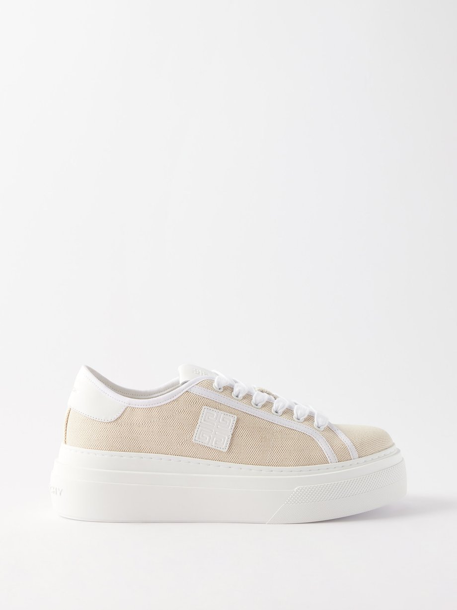 Beige City canvas flatform trainers | Givenchy | MATCHES UK