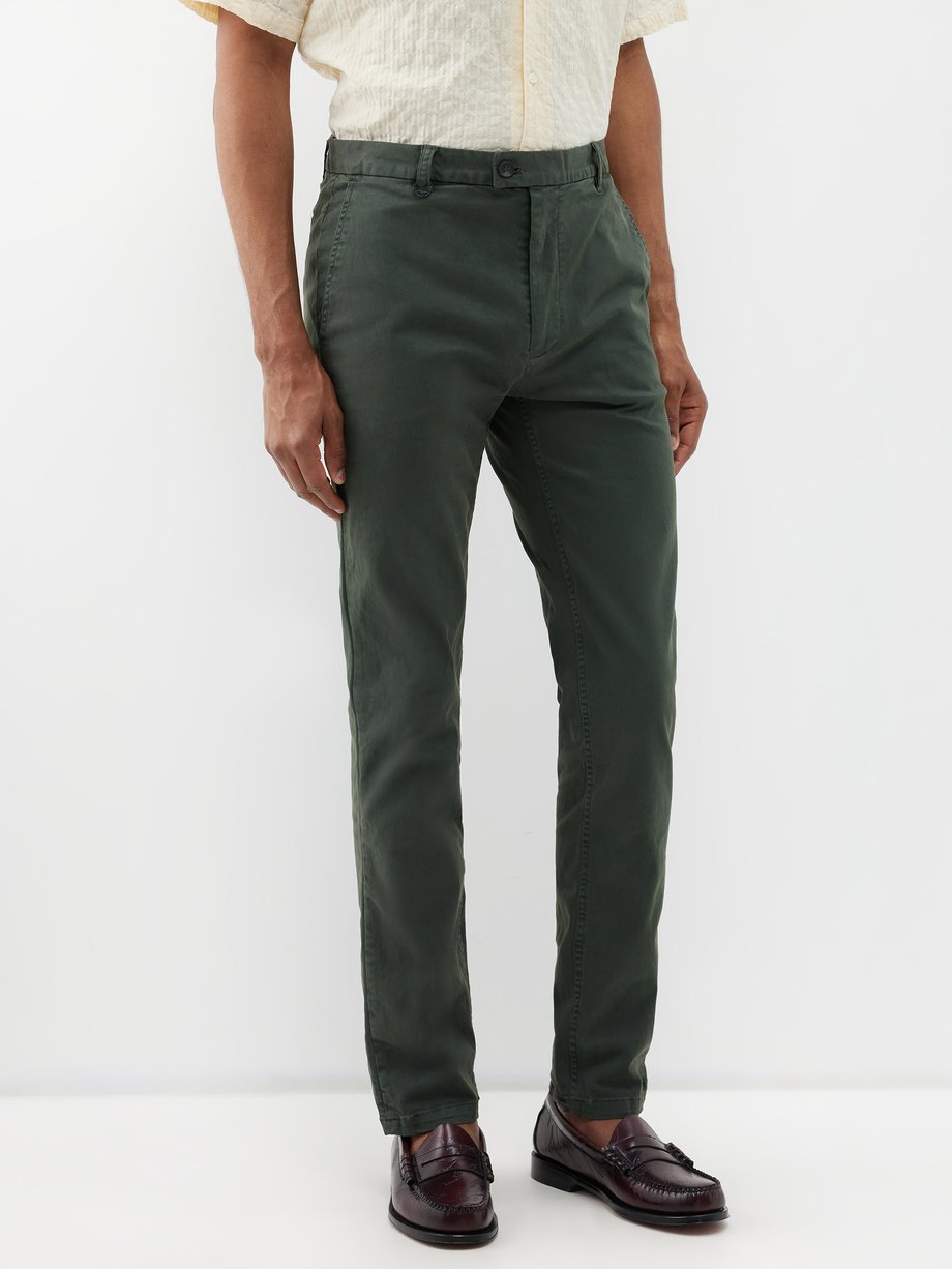 Green Cash organic-cotton slim-leg trousers | Neuw Denim ...