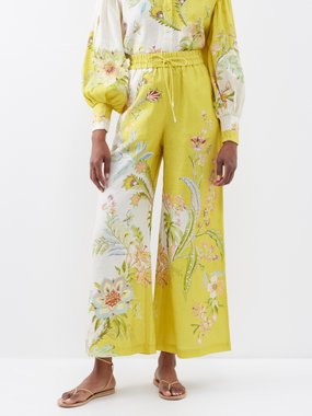 Florentina Off White Linen Embroidered Jacket and Pants Summer Co-Ordinate