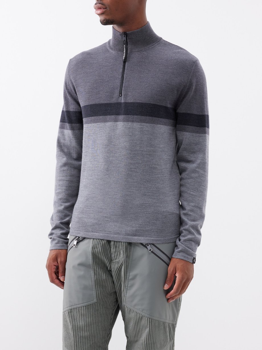 Black Rosseberg quarter-zip virgin-wool sweater | Capranea ...