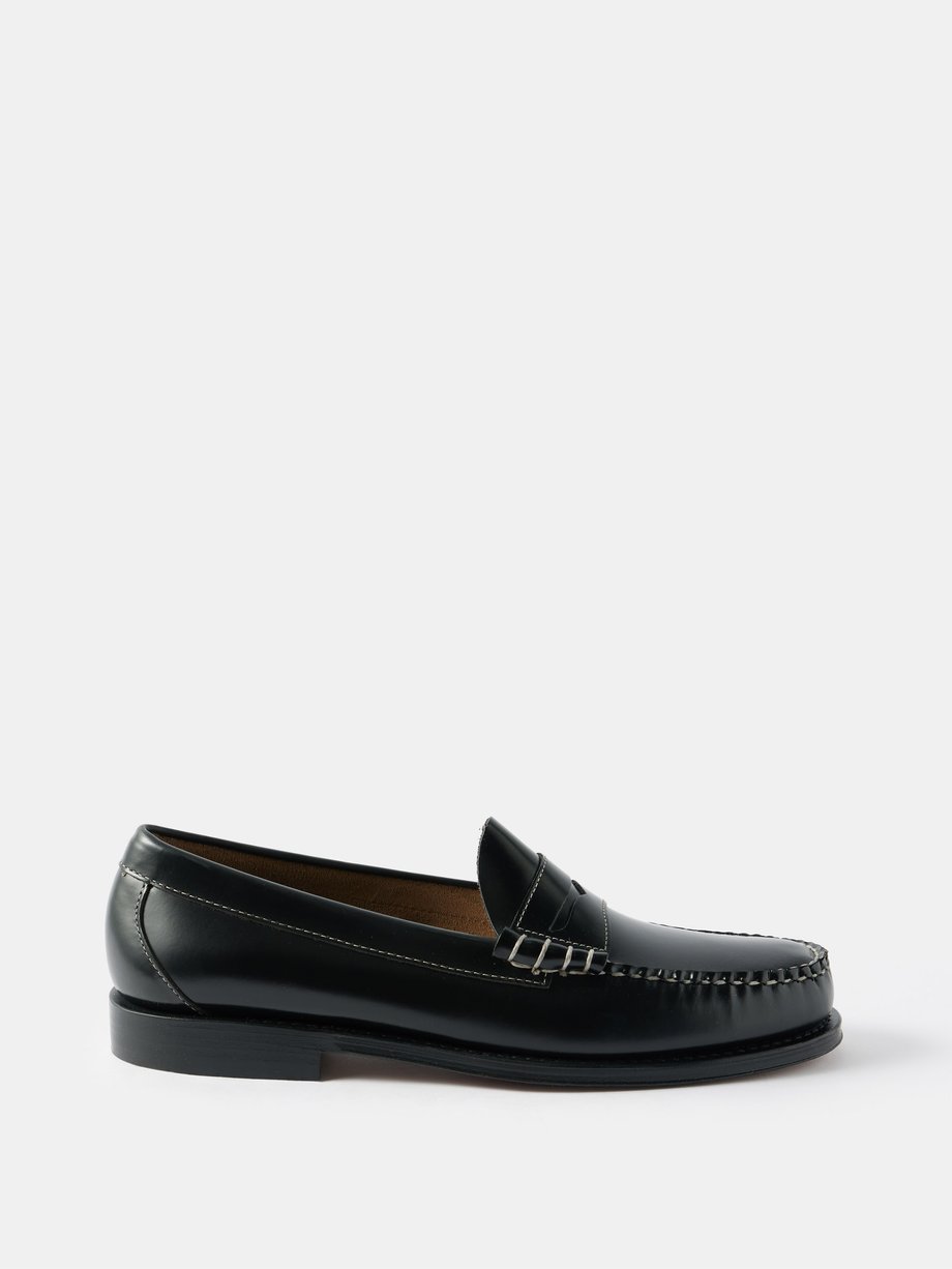 Black Weejuns Heritage Larson leather loafers | G.H. BASS | MATCHES UK