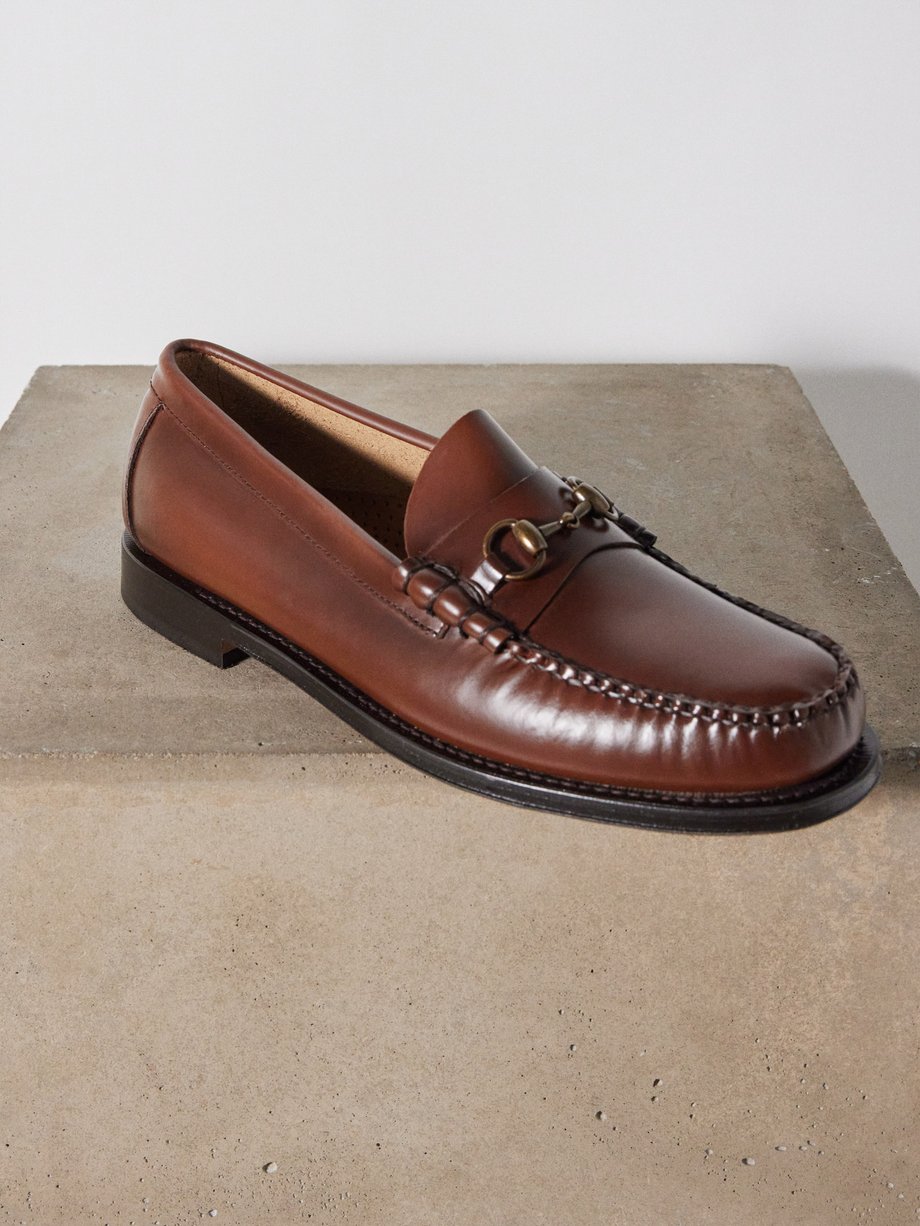 Brown Weejuns Heritage Lincoln leather loafers | G.H. Bass ...