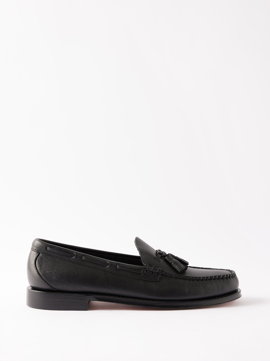 Black Weejuns Heritage Larkin tasseled leather loafers | G.H. Bass ...