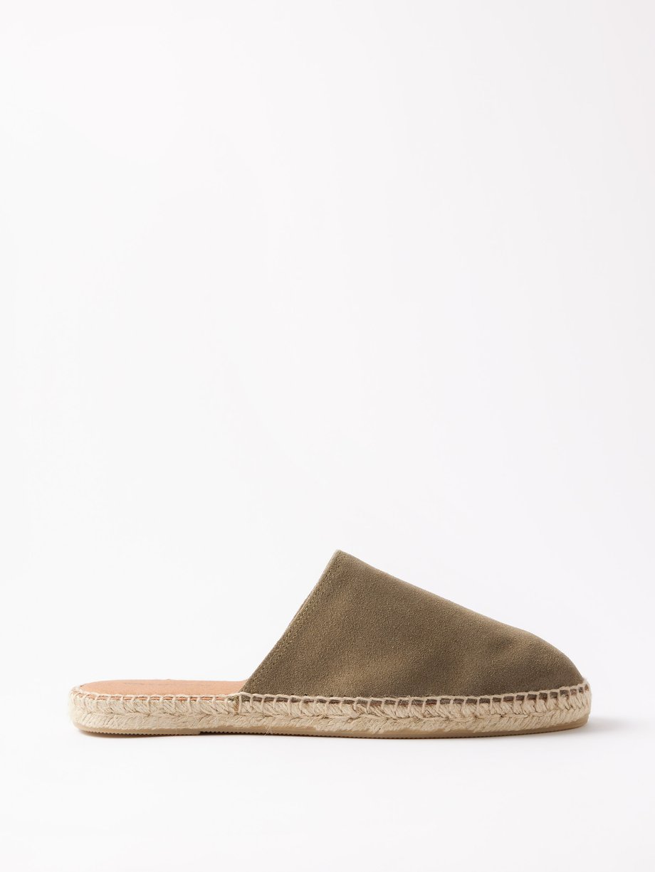 Green Suede mule espadrilles | The Resort Co | MATCHES UK