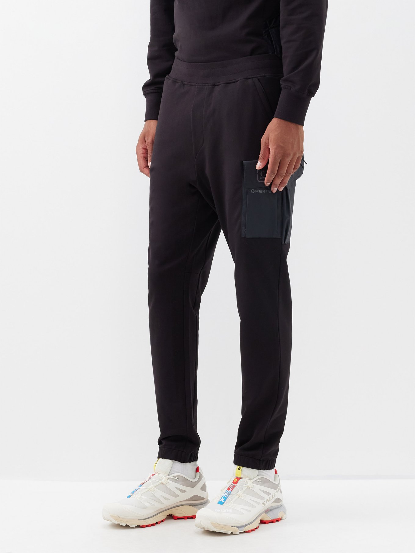 Black X (b).STROY printed twill track pants, Givenchy