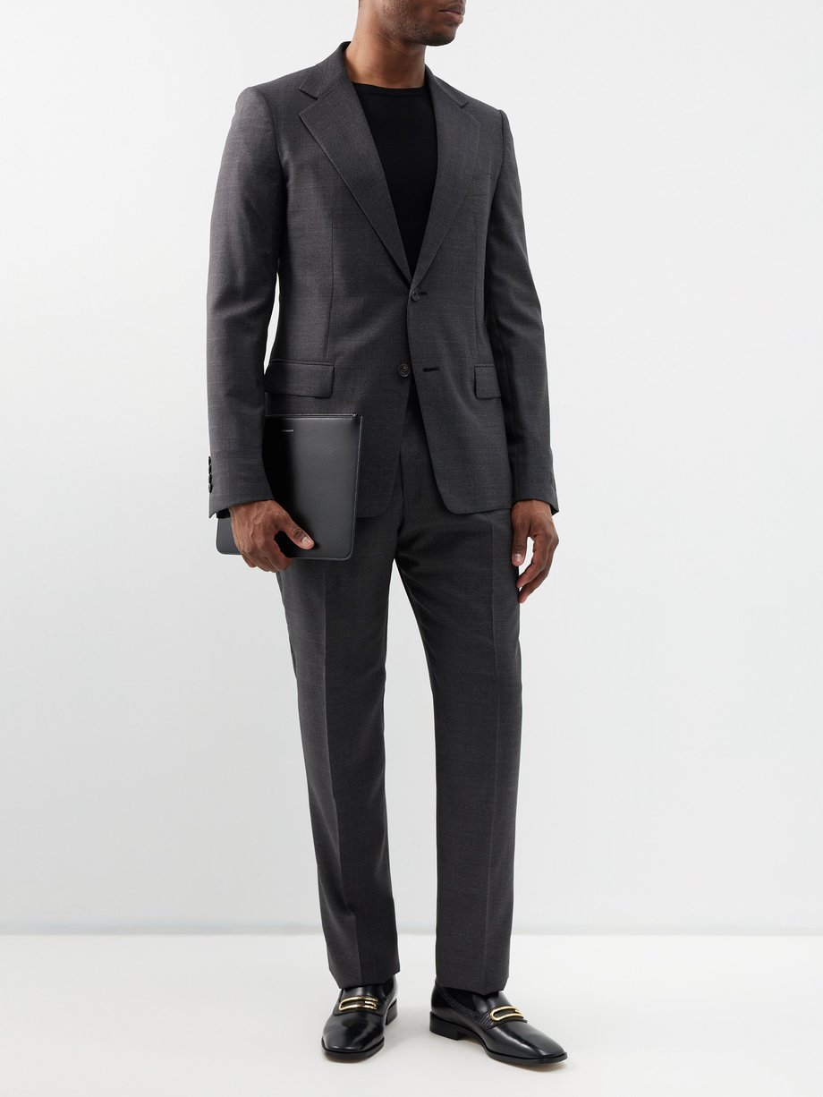 Grey Notch-lapel wool suit jacket | Lanvin | MATCHES UK