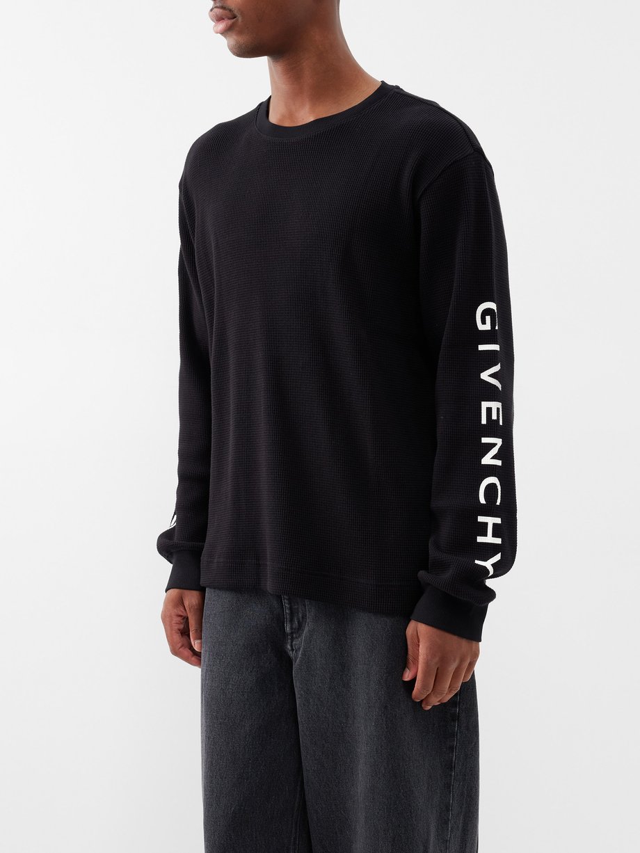 Black Logo-print cotton long-sleeved T-shirt | Givenchy | MATCHESFASHION UK