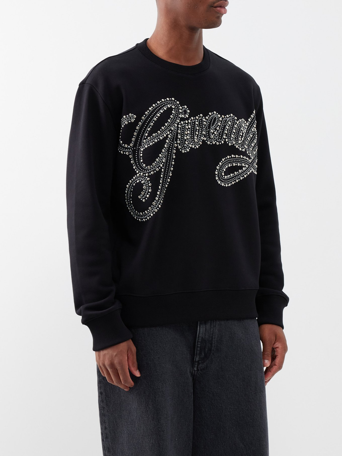 Dsquared2 crystal-embellished cotton sweatshirt - Black