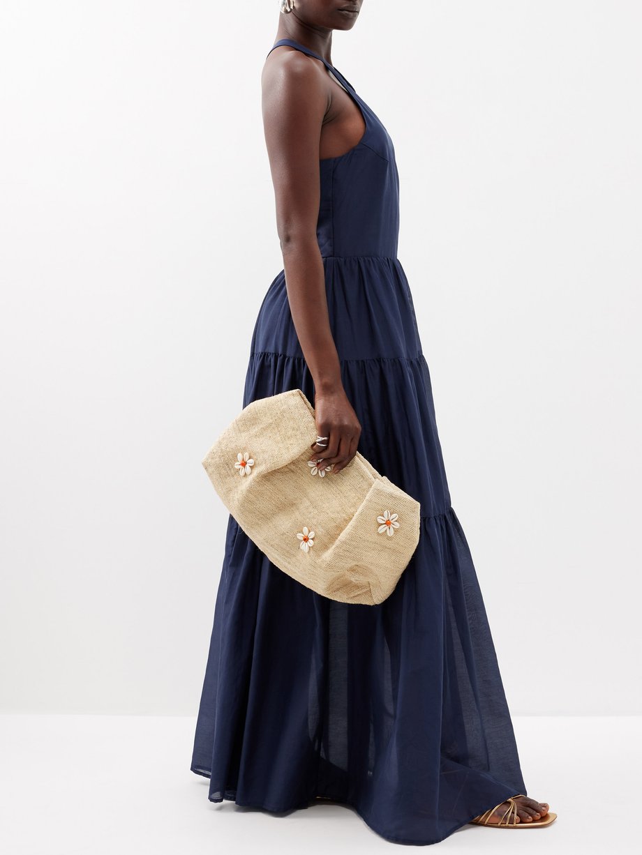 Navy Emmeline cotton-blend maxi dress, Bird & Knoll