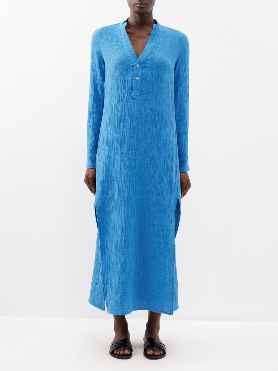 Blue Frieda cotton shirt dress | Bird & Knoll | MATCHES UK