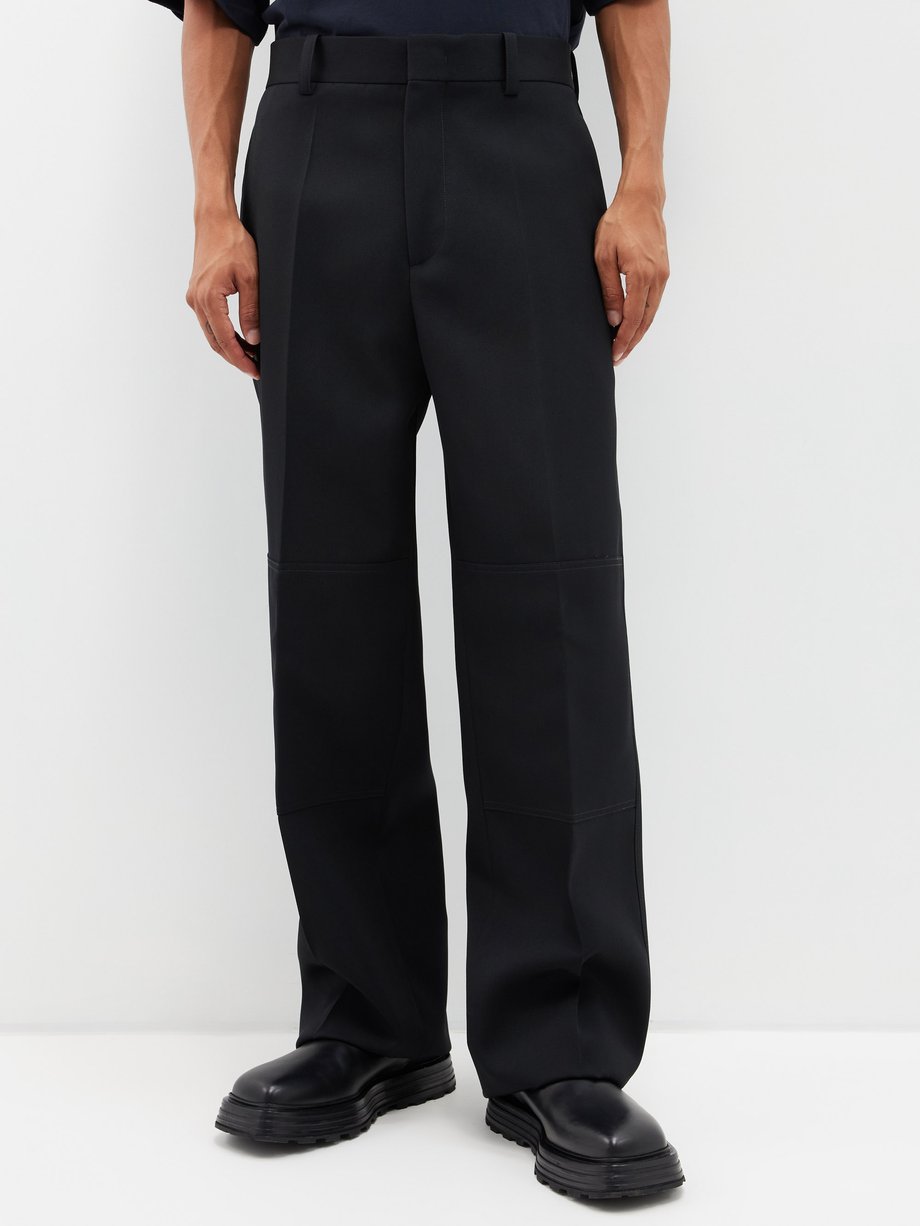 Black Pressed wool-gabardine trousers | Jil Sander | MATCHESFASHION UK