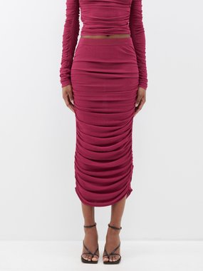 Fiona ruched midi dress in multicoloured - Altuzarra