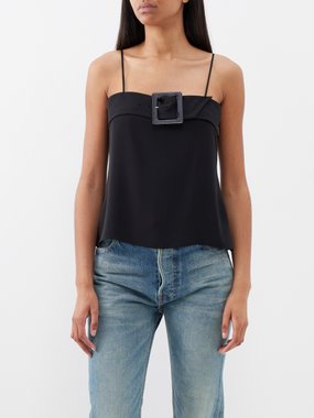Christopher Kane Me Now buckled georgette top
