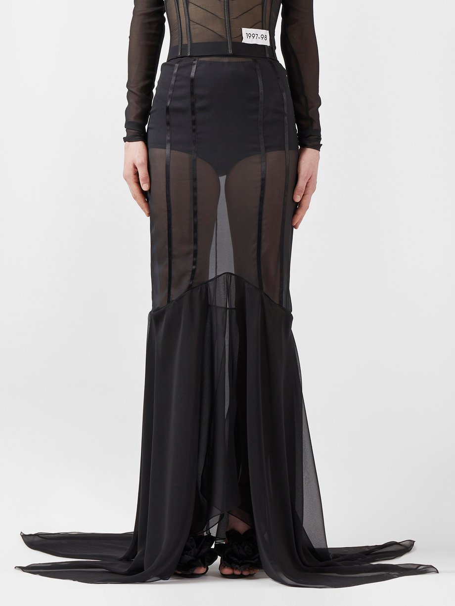 Dolce & Gabbana Re-edition georgette slip skirt