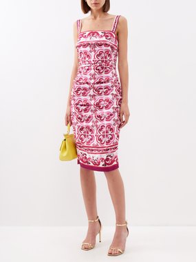 Blush Tulle Ruffle Midi Dress and Chanel Filigree Vanity Case Bag