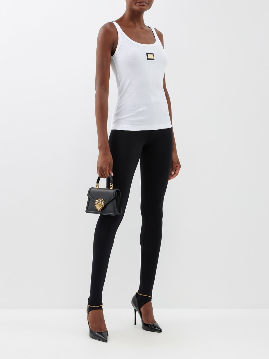Dolce & Gabbana Jersey leggings with branded elastic female White
