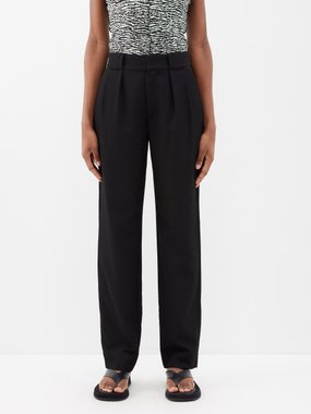 Proenza Schouler White Label Pleated technical-twill suit trousers