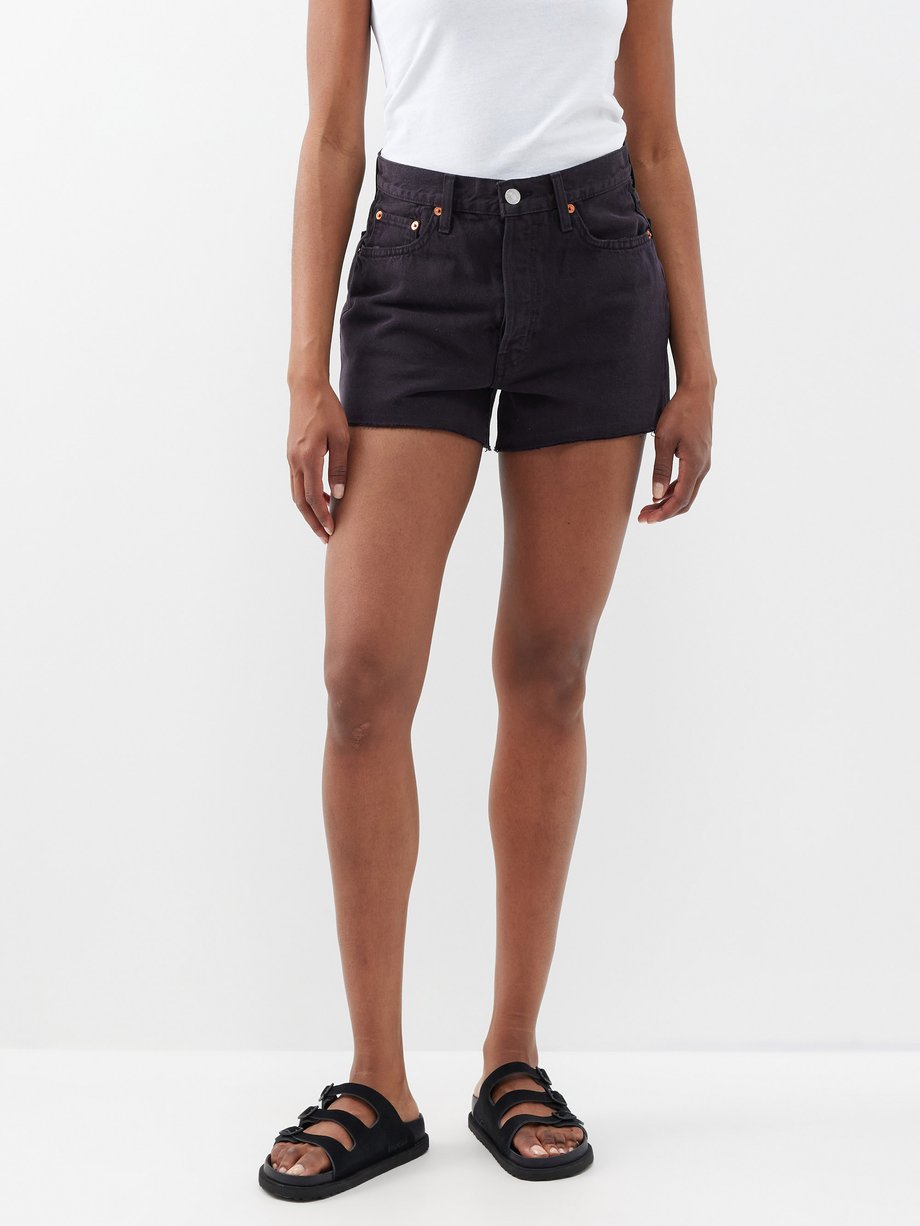 Black 90s Low Slung denim shorts | Re/Done | MATCHESFASHION AU