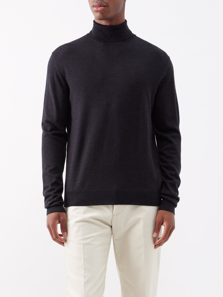Black Mister roll-neck wool sweater | Massimo Alba | MATCHESFASHION US