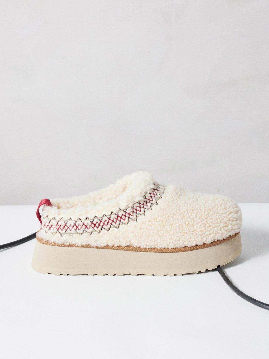 White Tazz shearling platform slippers | Ugg | MATCHES UK