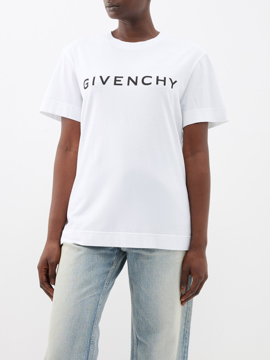 White Logo-print cotton-jersey T-shirt | Givenchy | MATCHESFASHION UK