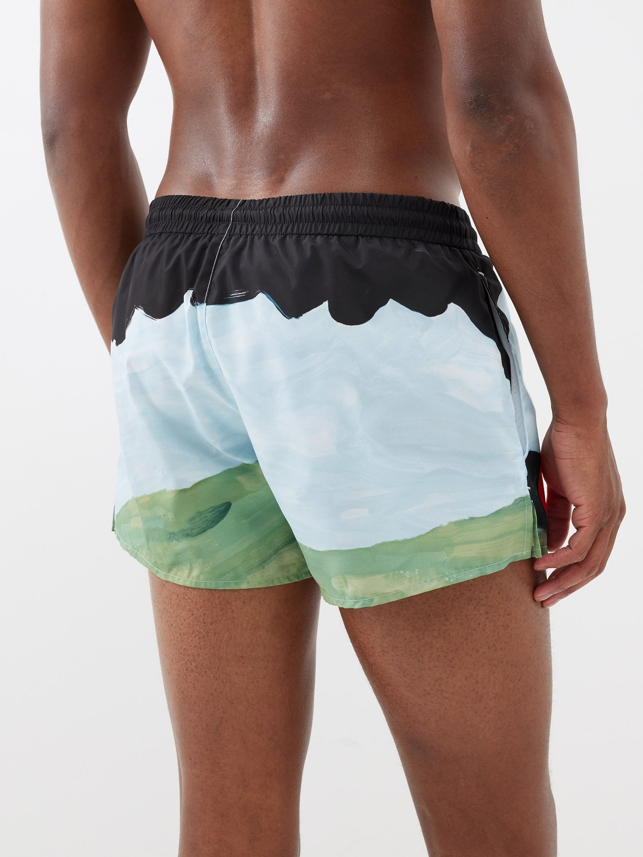 Sundial Printed Swim Trunks in Multicoloured - Commas