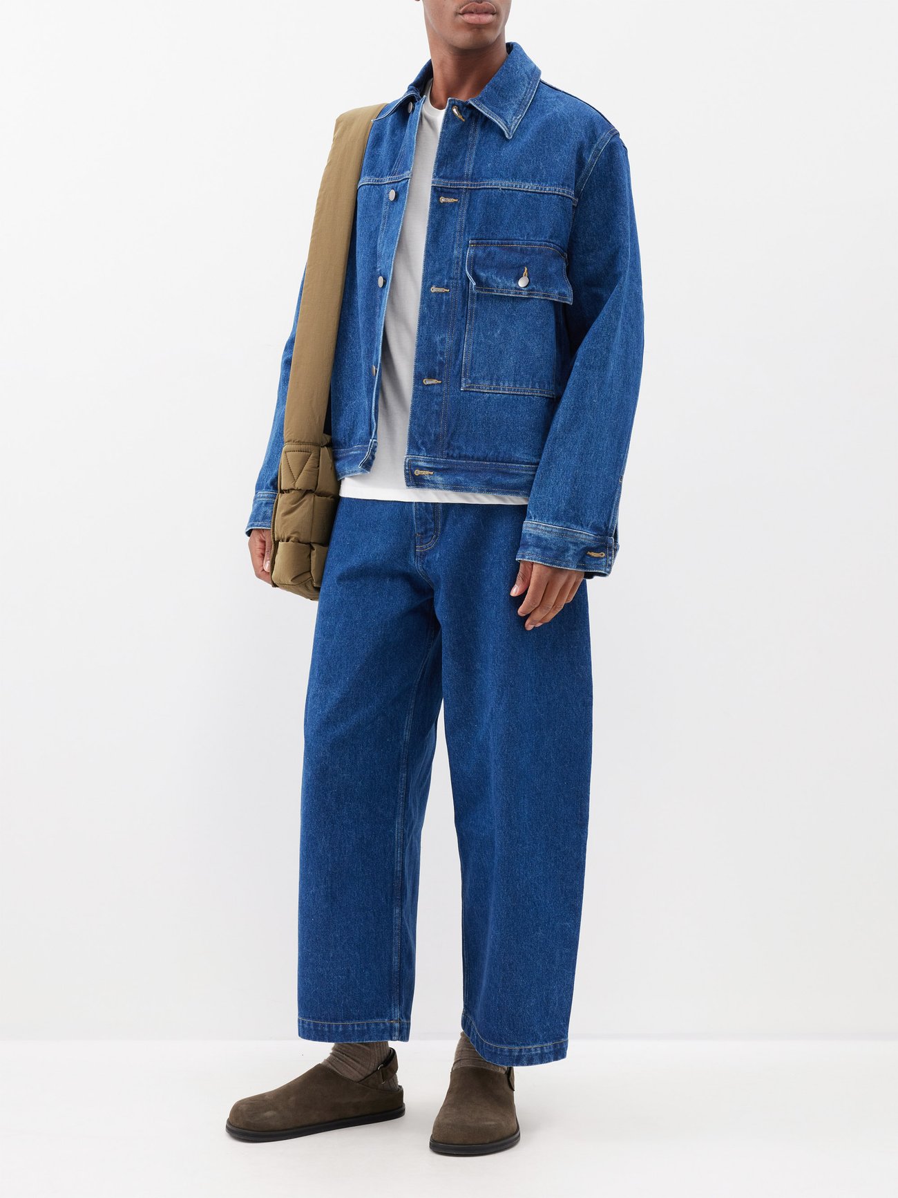 Blue Paolo wide-leg jeans | Studio Nicholson | MATCHESFASHION US