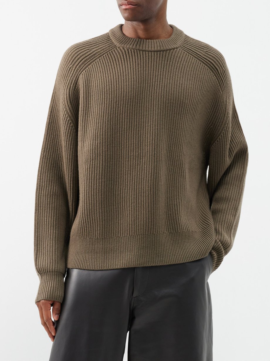 Brown Arum ribbed merino sweater | Studio Nicholson
