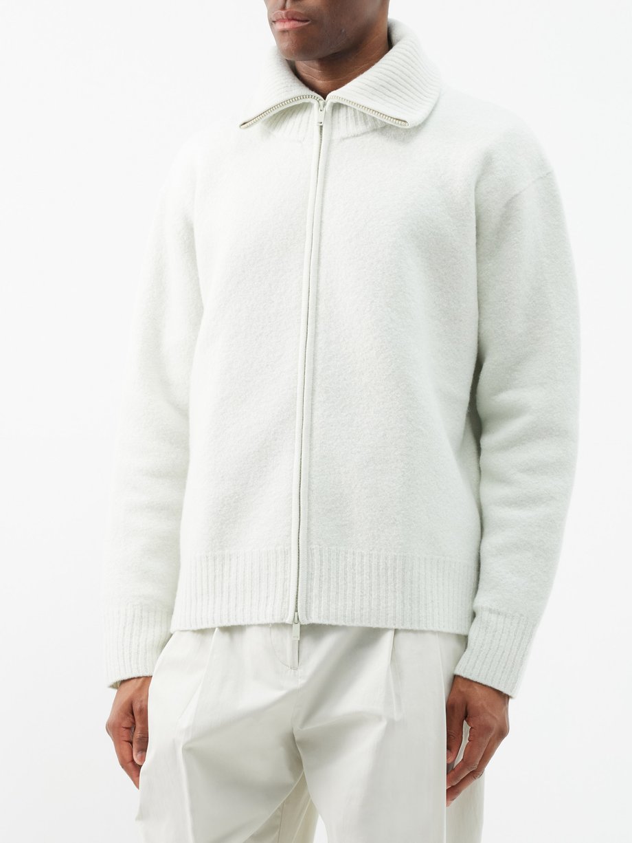 White Iwaki zipped merino-wool cardigan | Studio Nicholson ...