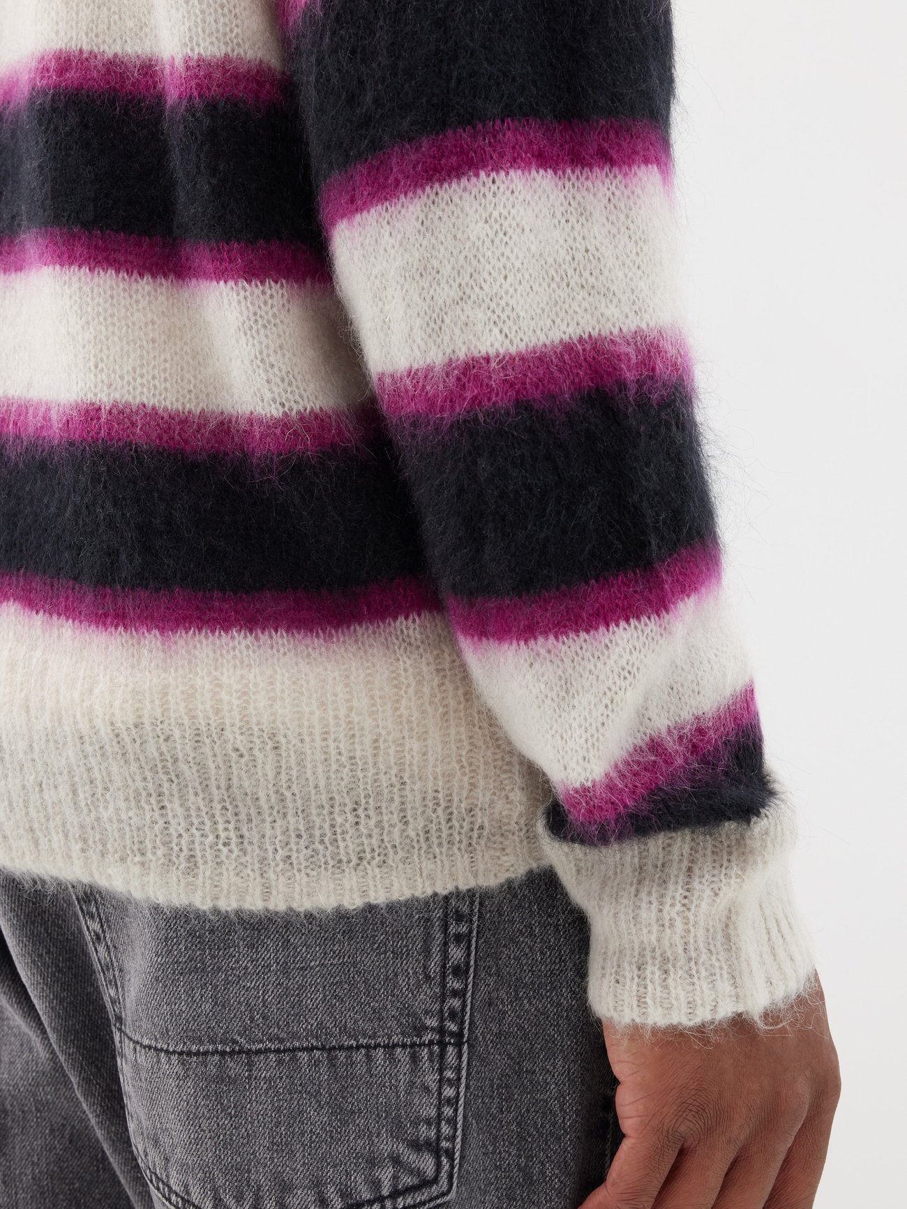 Jimin Striped Mohair Sweater